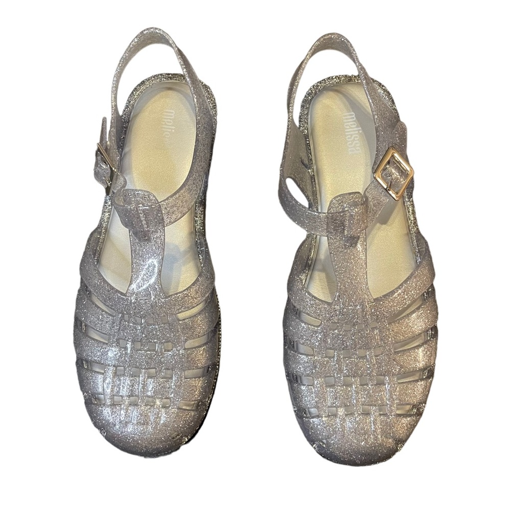 NWOT MELISSA Possession Glitter Fisherman Sandal, Size 7